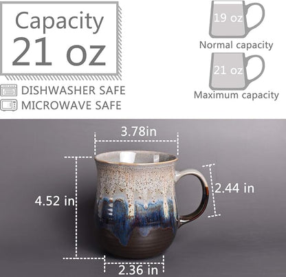 Bosmarlin Large Ceramic Coffee Mug, Big Tea Cup - Image 2