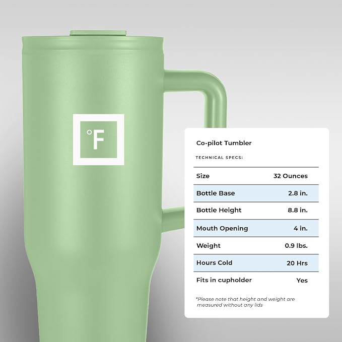 IRON °FLASK Co-Pilot Insulated Mug w/Straw & Flip Cap Lids - Image 9