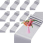 10 Pcs Silver Satin Table Runner 12 x 108 inches Long, Smooth Table Runner | by HTONTB