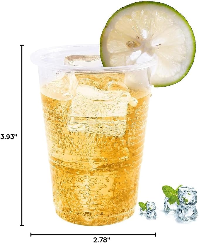 Turbo Bee 300 Pack 9oz Clear Plastic Cups，Disposable Mouthwash Cups, Drinking - Image 6