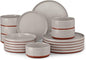 LIANYU 18 Piece Dinnerware Set for 6, Modern Style Stoneware Dinnerware Set | by LIANYU