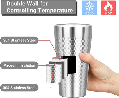 Metal Cup, 19 oz Insulated Tumbler, 12 Pack Double Wall Unbreakable Stackable - Image 3