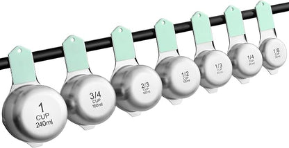 Spring Chef Magnetic Stainless Steel Measuring Cups Set of 7 Patented, Mint | - Image 9