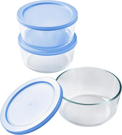 6-Piece Glass Food Storage Containers Set | 4-Cup, Leakproof | Microwave - Image 3