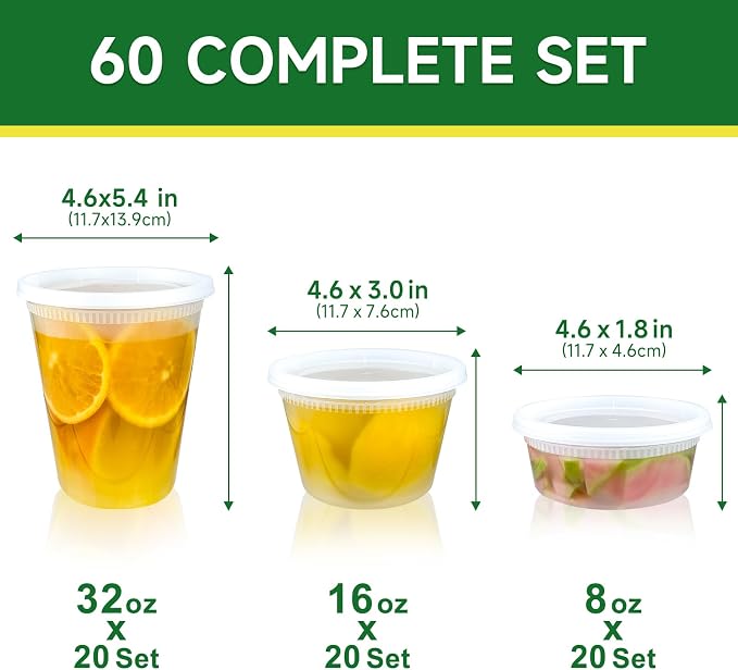 Dealusy 60 Set Deli Containers - Image 2