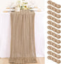 12 Pack Nude Cheesecloth Table Runner 10ft Boho Gauze Taupe Home Decor | by MLMC