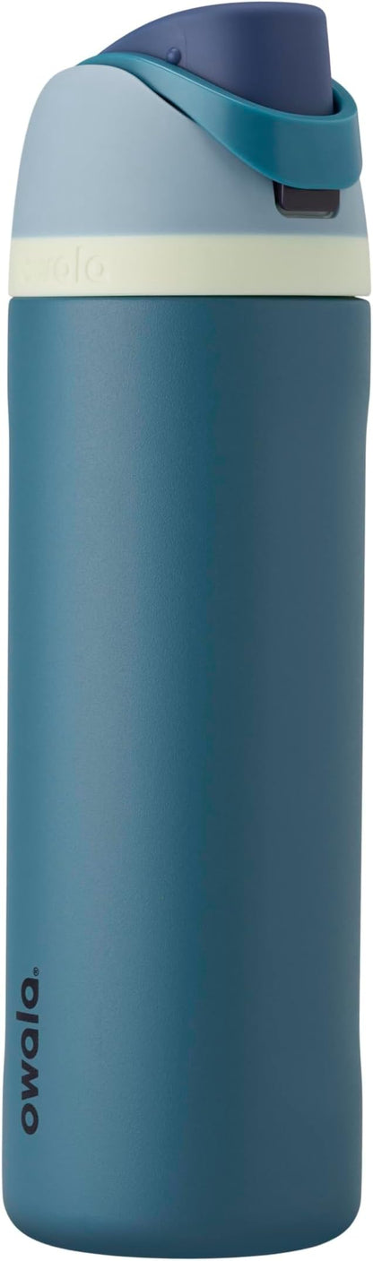 Owala FreeSip Stainless Steel Water Bottle 24 oz Denim by Unknown