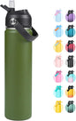 Fijinhom 24oz Insulated Stainless Steel Water Bottle, Wide Mouth Double Wall by Fijinhom
