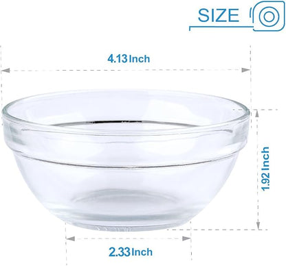 Maredash Mini Bowls 4 Inch Glass Bowls Set of 16 | - Image 2