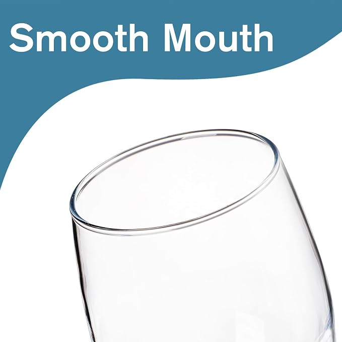 Bekith 12 Pack Goblet Party Glasses, 13-Ounce Classic Beverage Glass Juice - Image 3