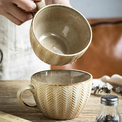 Large Mug, Ceramic Cup, Cup for Coffee Tea Cereal Breakfast Milk Hot cocoa - Image 9