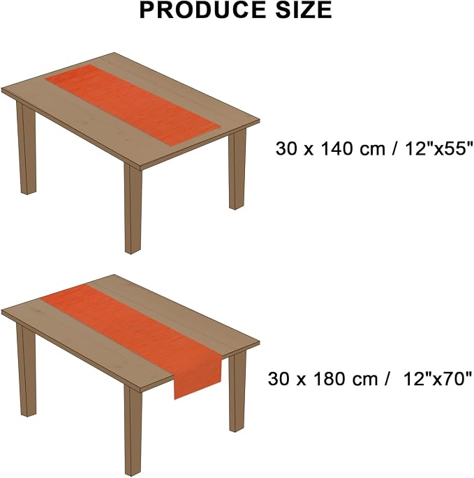 Table Runner 72 Inches Long, Vinyl Woven Heatproof Table Runners | Washable - Image 9