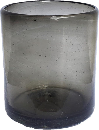 Solid Humo Smoke Gray 9 oz Short Tumblers, Recycled Glass, Toxin-Free - Image 2