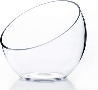 WGVI Clear Slant Cut Bowl Glass Vase, Glass Terrarium, Candy Dish, Slant Cut by WGVInternational-OpusGlassware