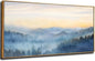 Home Decor Mountain Wall Art Blue Large Framed Artwork for Living Room Bedroom Office Wall Decorations 29x58 Inch