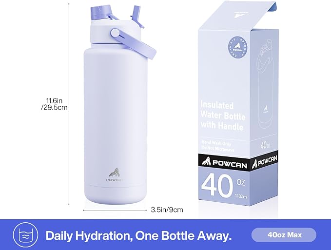 POWCAN 40 oz Insulated Water Bottle - Image 5