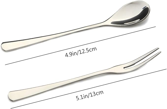 VANRA 4.9in 4-Piece Tea Spoons Set Stainless Steel Coffee Appetizer Dessert - Image 7
