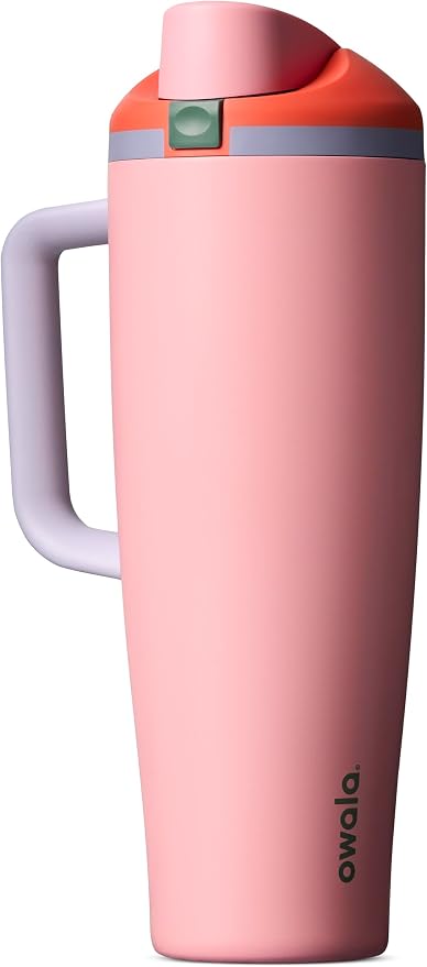Owala FreeSip Tumbler Stainless Steel Water Bottle 40 oz Sugar High | by Unknown