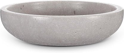 LemonRoad Travertine Decorative Bowl 7.8"x 2" Marble Round Stone Bowl for Entryway Key, Fruit, Kitchen Counter, Dining Table Centerpiece, Office Decor (Grey)