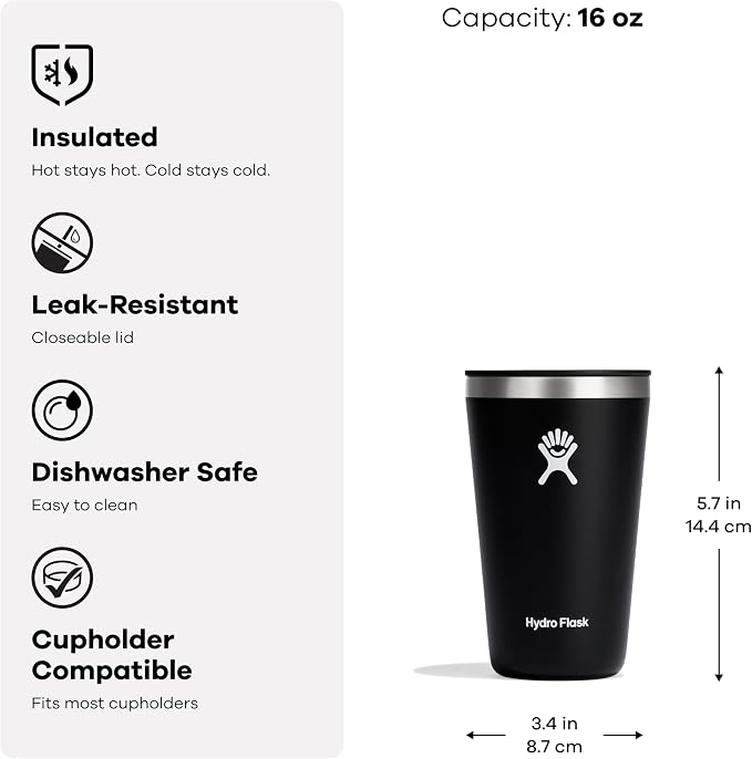 Hydro Flask All Around Tumbler Press-In Lid, Insulated Travel Mug, Stainless - Image 3