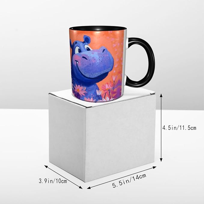 Yrebyou Hippo Coffee Mug 11oz Ceramic Cup - Image 5
