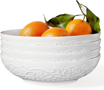 Pasta Bowls 32oz, Ceramic Large Salad Bowls 8 inch, Entertaining, Dinner by Artena