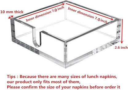 Acrylic Luncheon Napkin Holder, Decorative Napkin Tray - Image 2