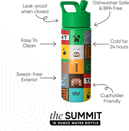 Simple Modern Minecraft Kids Water Bottle & Toddler Cup | 18oz | Insulated - Image 2