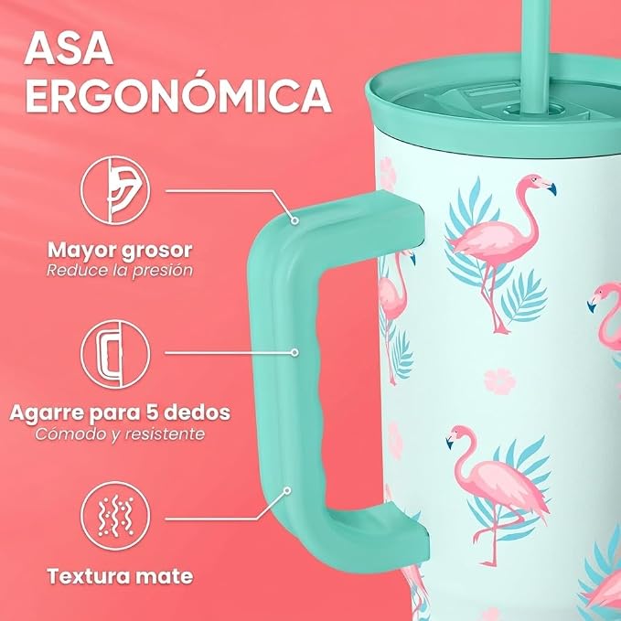 Flamingo Tumbler, Stainless Steel Insulated Tumblers Coffee Mug Cup - Image 2