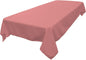 LA Linen Polyester Poplin Washable Rectangular Tablecloth, Stain and Wrinkle Resistant Table Cover 60x90, Fabric Table Cloth for Dinning, Kitchen, Party, Holiday 60 by 90-Inch, Dusty Rose