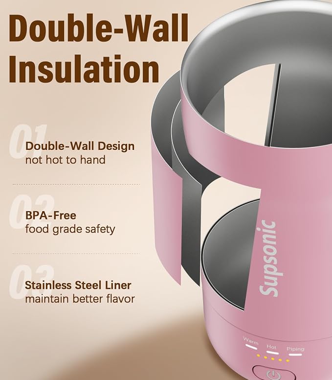 Supsonic Heated Coffee Mug, 14oz Smart Constant Temperature Travel Mug | Heat - Image 6