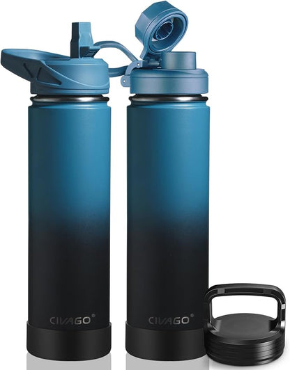 CIVAGO 24 oz Insulated Stainless Steel Water Bottle by CIVAGO