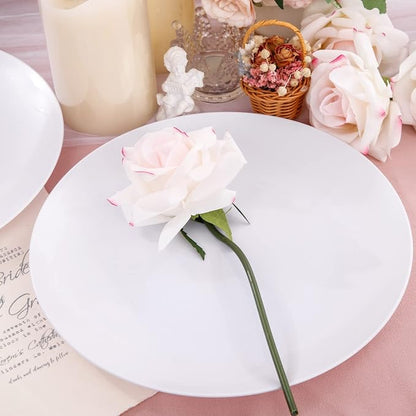 100pcs White Plastic Plates - Image 5