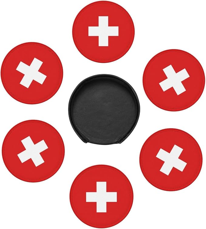 Swiss Flag Coasters for Drinks - Image 7