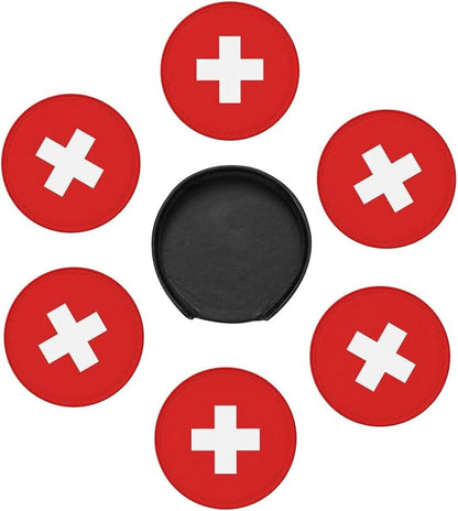 Swiss Flag Coasters for Drinks - Image 7