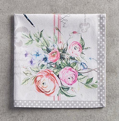 Maison d' Hermine Cloth Napkins Set of 4 100% Cotton Everyday Reusable Square Napkins Cloth Washable, Dinner, Party, Wedding, Restaurant, Spring/Summer (Champ De Mars, 20" x 20")