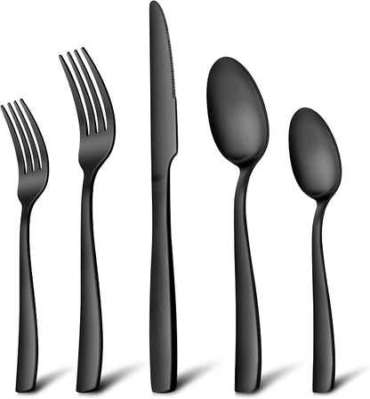 E-far Matte Black Silverware Set by E-far