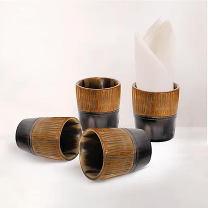 Handicrafts Home Viking Horn Shot Glasses Set of 8, Handmade Natural Ox Horn - Image 8