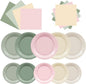 60pcs Pink and Sage Green Birthday Party Decorations, Serves 20 | Pink and by BORAENDEY
