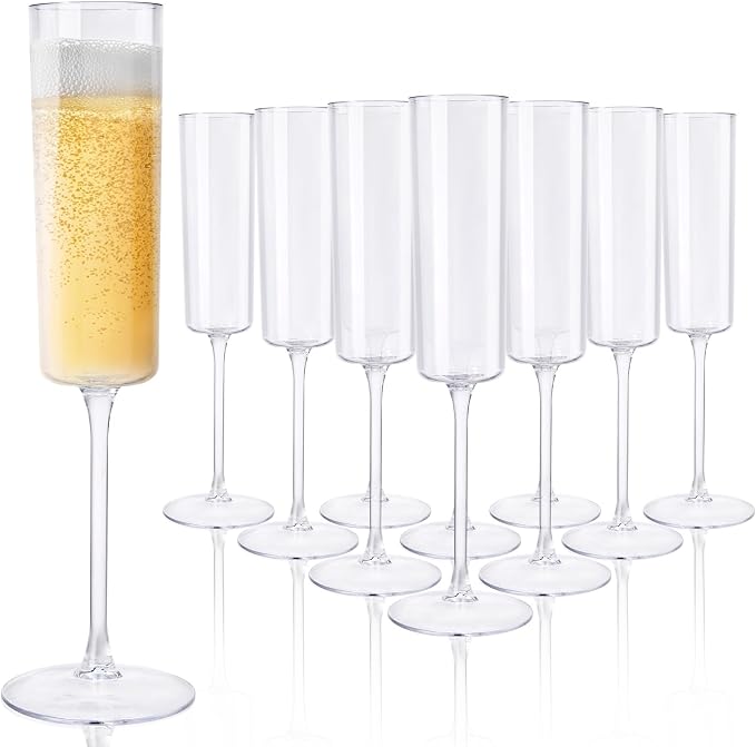 Ciaell 36 Pack Plastic Champagne Flutes by Ciaell