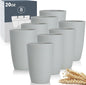 Wrova Wheat Straw Cups 8 PCS Good Alternative to Plastic Reusable Cups 20 oz by WROVA