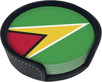 Guyana Flag Coasters for Drinks by Unknown