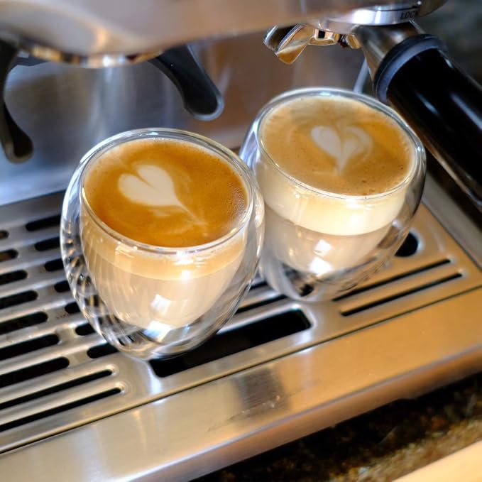 Youngever 3 Pack Espresso Cups, Double Wall Thermo Insulated Espresso Cups - Image 4