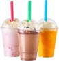 Plastic Cups With Dome Straw Slot Lids PET Crystal Clear Disposable Togo Cup by FULING