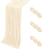 3 Pack Ivory Cheesecloth Table Runner, 17 x 108 Inch, Gauze Cheese Cloth Table by Yorcari