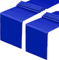 Royal Blue Satin Table Runner 12x108 Inches, 2 Pack | Silk and Smooth Fabric by HMQIANG