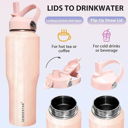 SENDESTAR 40oz Stainless Steel Water Bottle, Double Wall Vacuum Insulated Bottle - Image 5