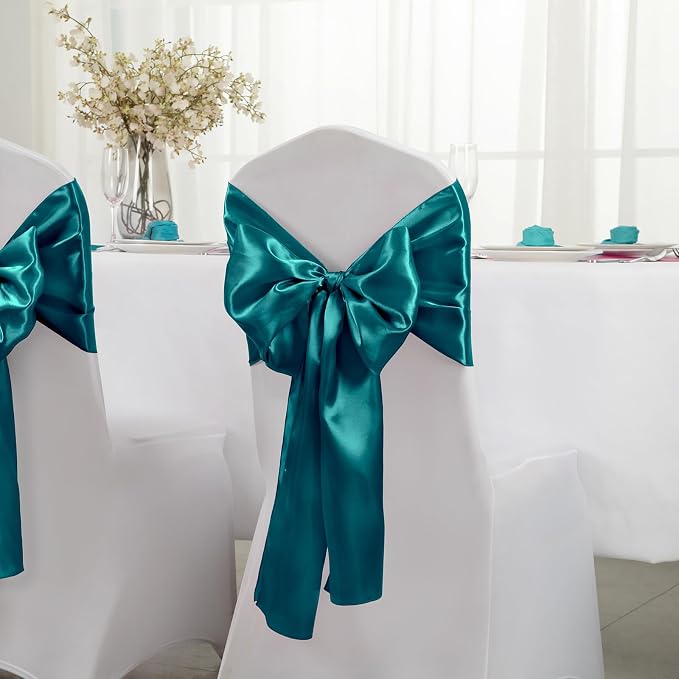 Horbaunal 2 Pack Teal Satin Table Runner 12 x 108 Inch | Smooth Table Runners - Image 3