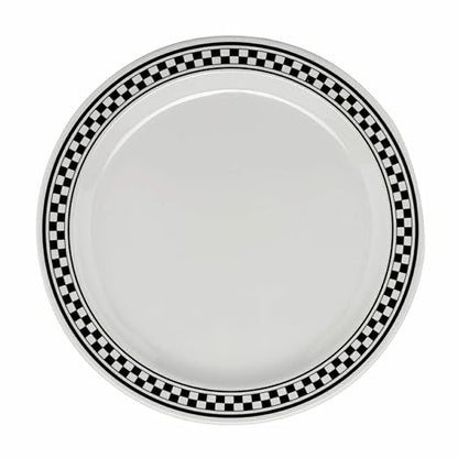 G.E.T. 9" Heavy-Duty Wide Rim Melamine Dessert Plate (Set of 4)