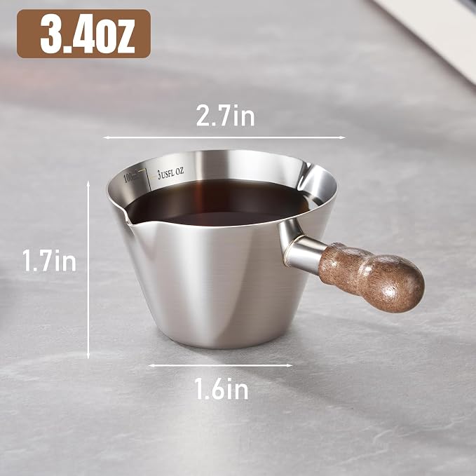 Baalaka 3.4oz Espresso Cups Set 2, Stainless Steel - Image 7